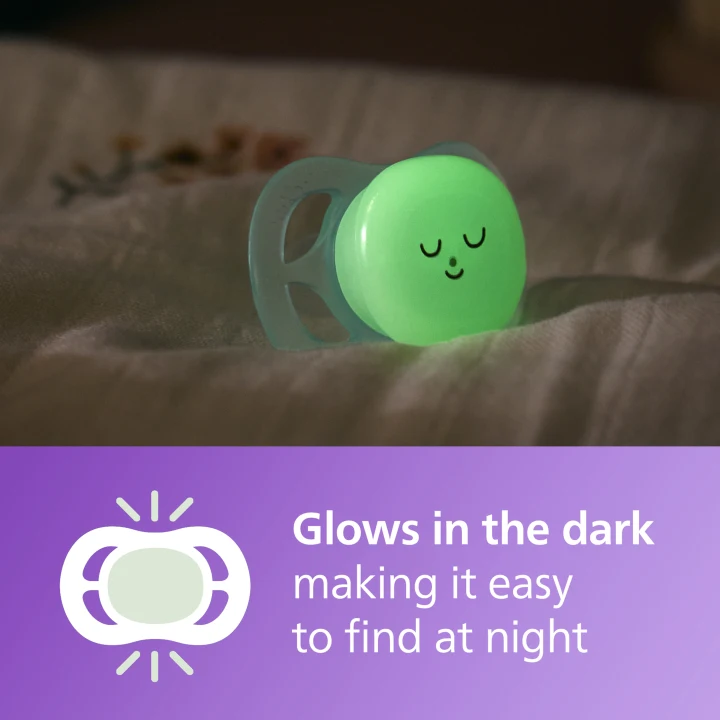 Philips Avent Ultra Start Nighttime Napp 2-pack Blå/Turkos Philips Avent