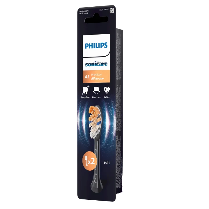 Philips Sonicare Borsthuvuden Premium All-in-One 2-pack Black Philips