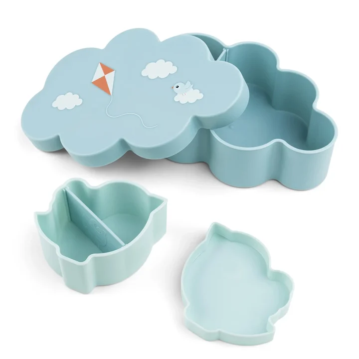 Done by Deer Lunch & Snack Box w/straw Bottle Playground Blue Done by Deer