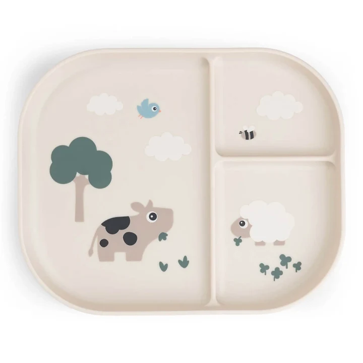 Done by Deer Foodie Compartment Plate Tiny Farm Sand Done by Deer