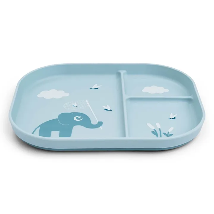 Done by Deer Foodie Compartment Plate Elphee Blue Done by Deer