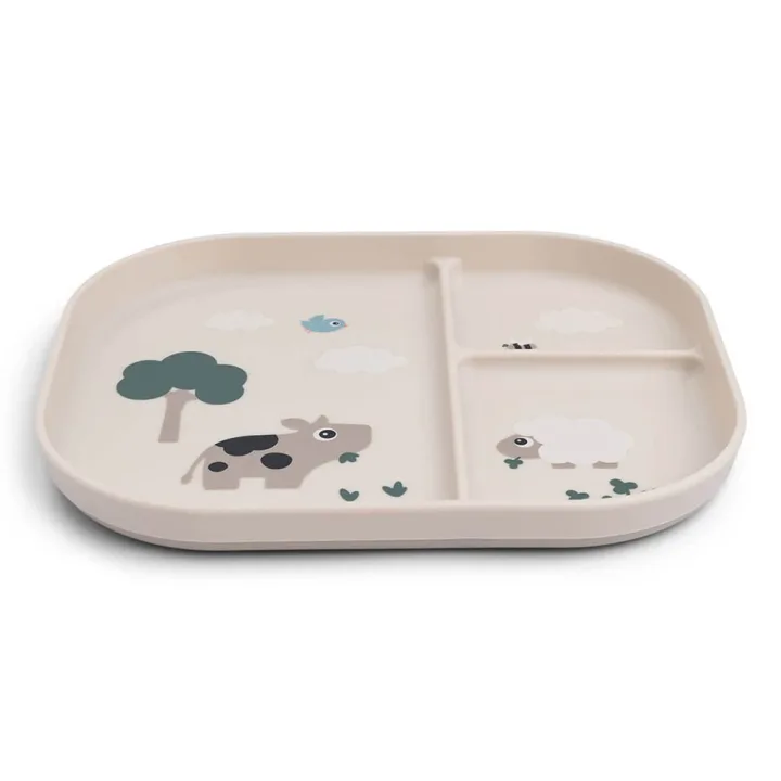 Done by Deer Foodie Compartment Plate Tiny Farm Sand Done by Deer