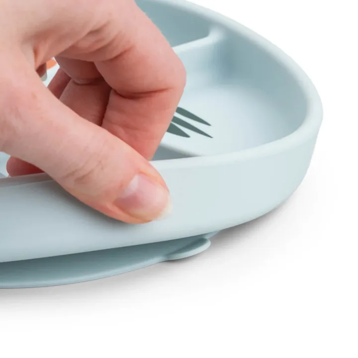 Done by Deer Stick&Stay Compartment Plate Playground Blue Done by Deer