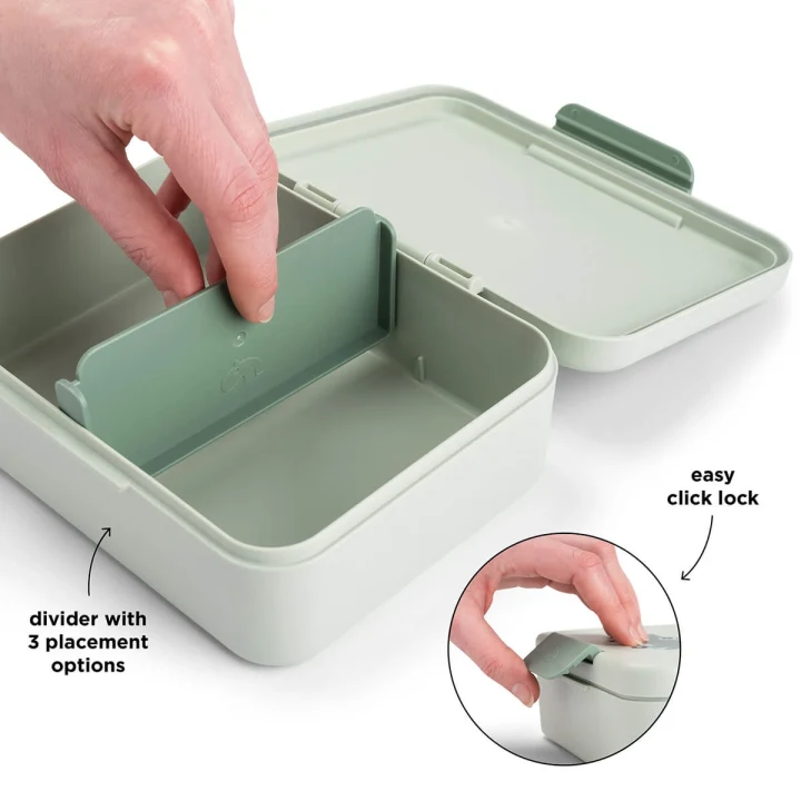 Done by Deer Lunch Box w/divider Playground Green Done by Deer