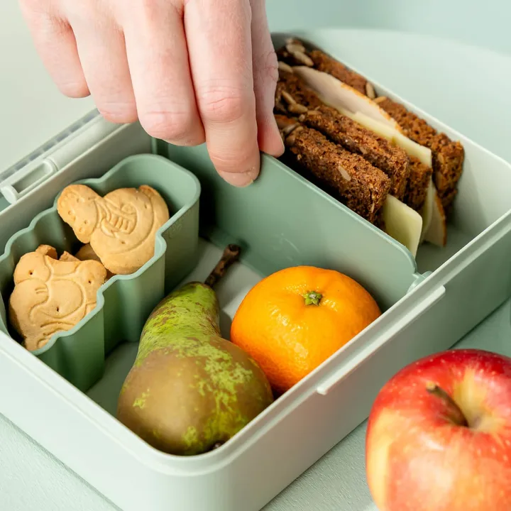 Done by Deer Lunch Box w/divider Playground Green Done by Deer