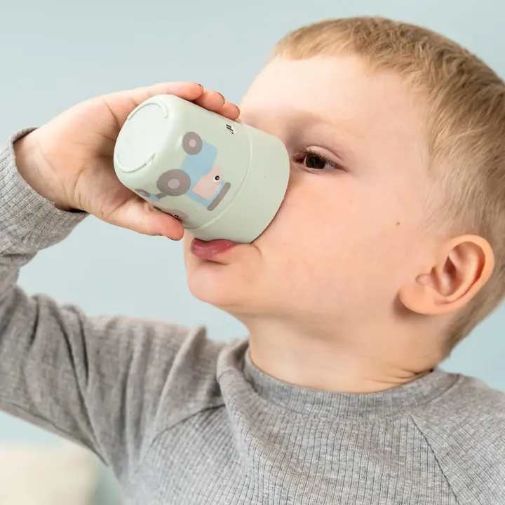 Done by Deer Foodie Dinner Set w/suction Tiny Farm Green Done by Deer