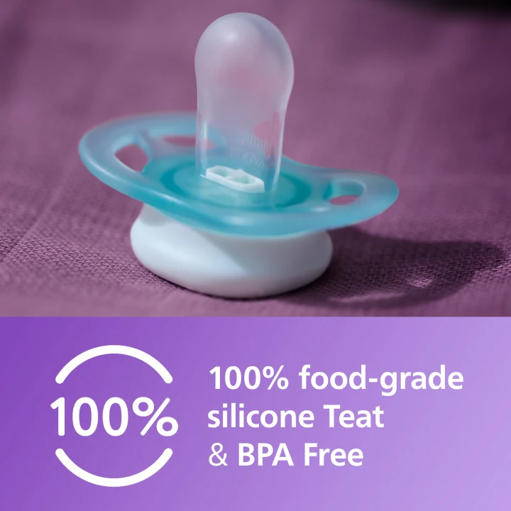 Philips Avent Ultra Start Nighttime Napp 2-pack Lila/Orange Philips Avent