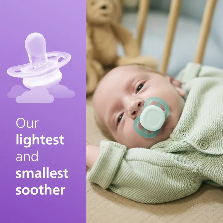 Philips Avent Ultra Start Nighttime Napp 2-pack Lila/Orange Philips Avent