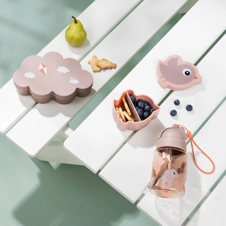 Done by Deer Lunch & Snack Box w/straw Bottle Playground Powder Done by Deer