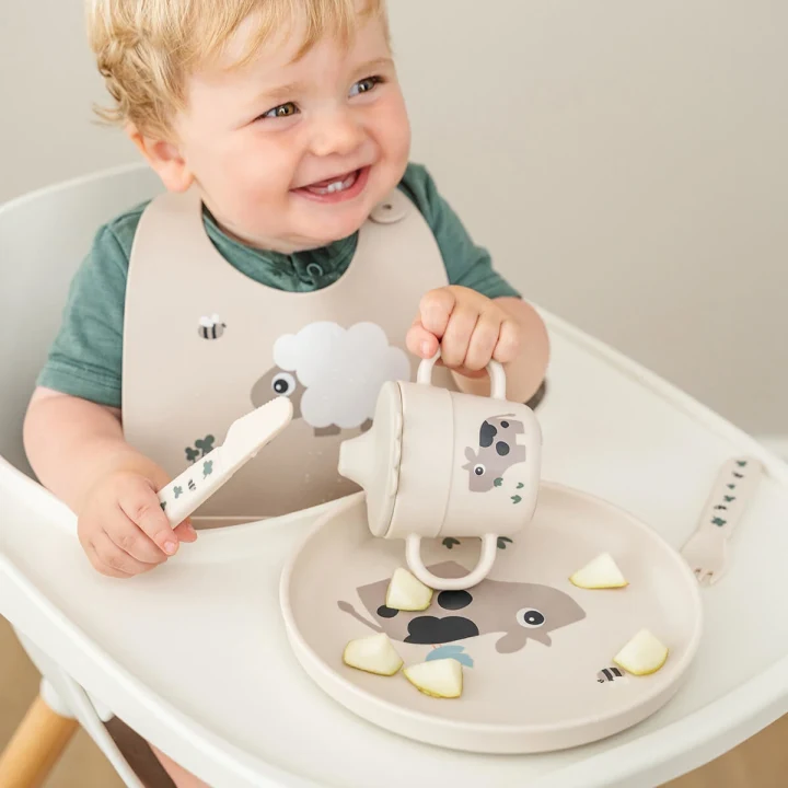 Done by Deer Foodie Plate Tiny Farm Sand Done by Deer