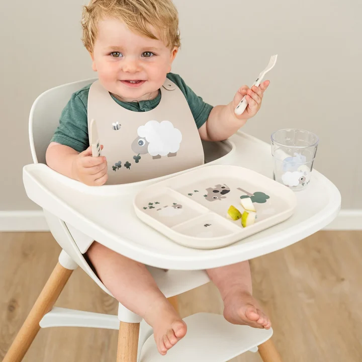 Done by Deer Foodie Compartment Plate Tiny Farm Sand Done by Deer