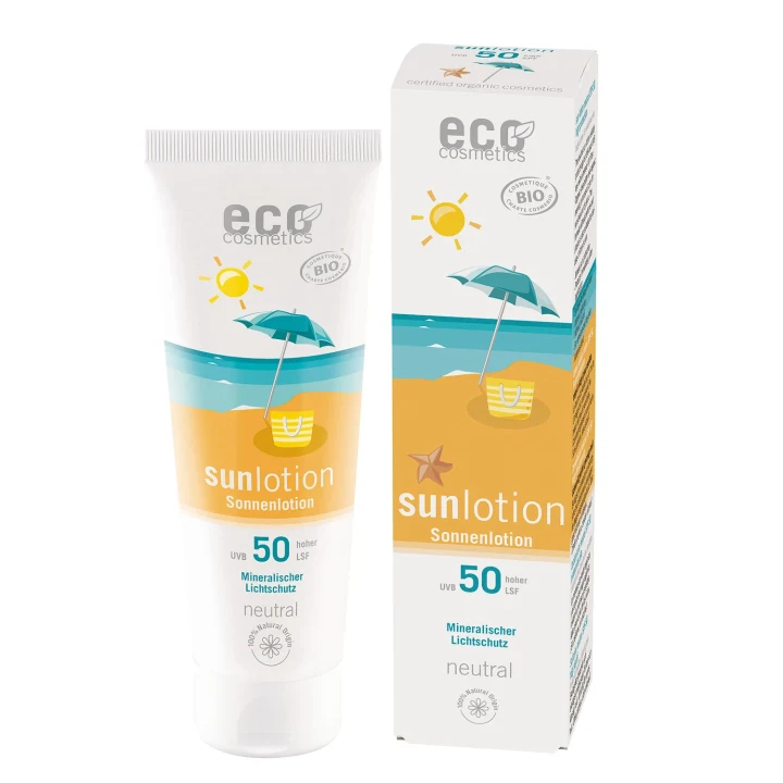 Eco Cosmetics Sollotion Neutral SPF 50 Sheasmör & Nattljus 125 ml Eco Cosmetics