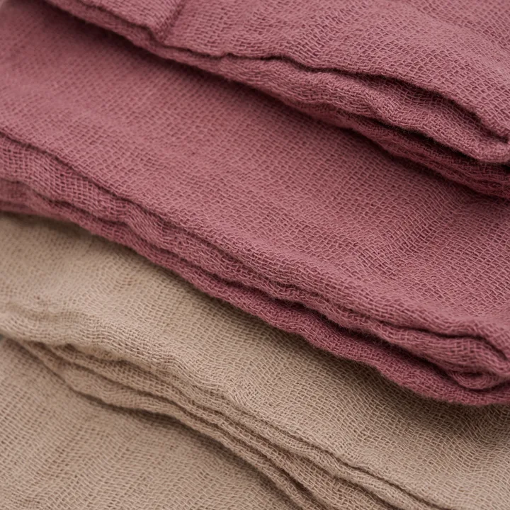 PIPPI Cloth Muslin Solid Withered Rose 4-pack Pippi