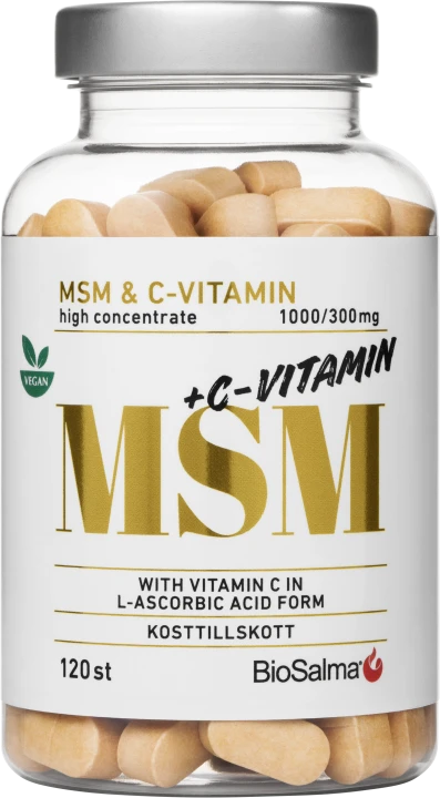 BioSalma MSM + C-vitamin 120 tabletter BioSalma