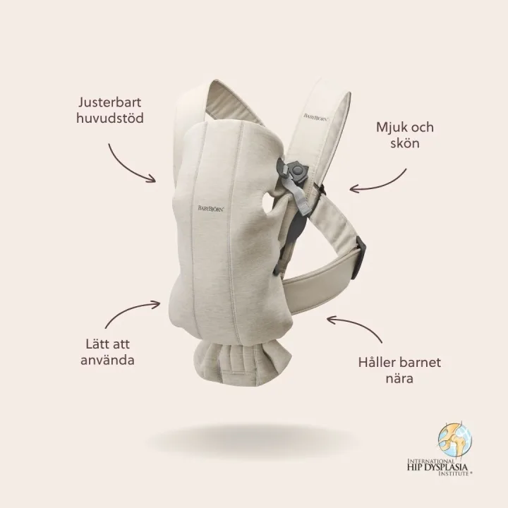 BabyBjörn Bärsele Mini 3D Jersey Ljusbeige Babybjörn
