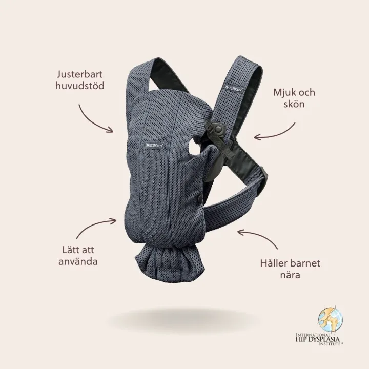 BabyBjörn Bärsele Mini Antracite 3D Mesh Babybjörn