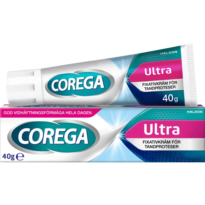 Corega Ultra Fixativkräm Tandproteser 40 g Corega