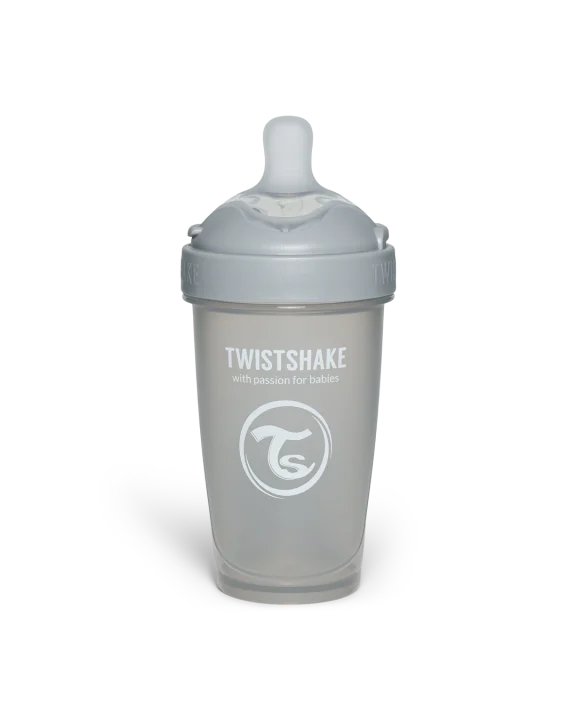 Twistshake Nappflaska Anti-kolik Pro Double 260 ml  Grå Twistshake