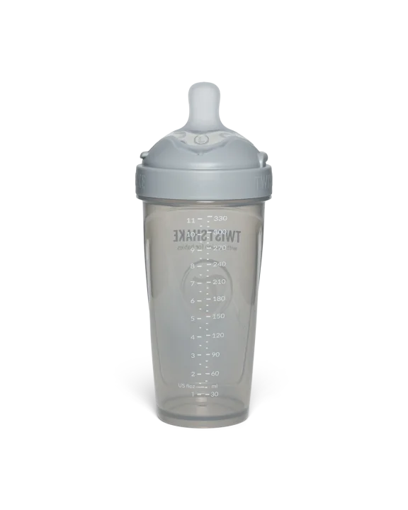Twistshake Nappflaska Anti-kolik Pro Double 330 ml Grå Twistshake