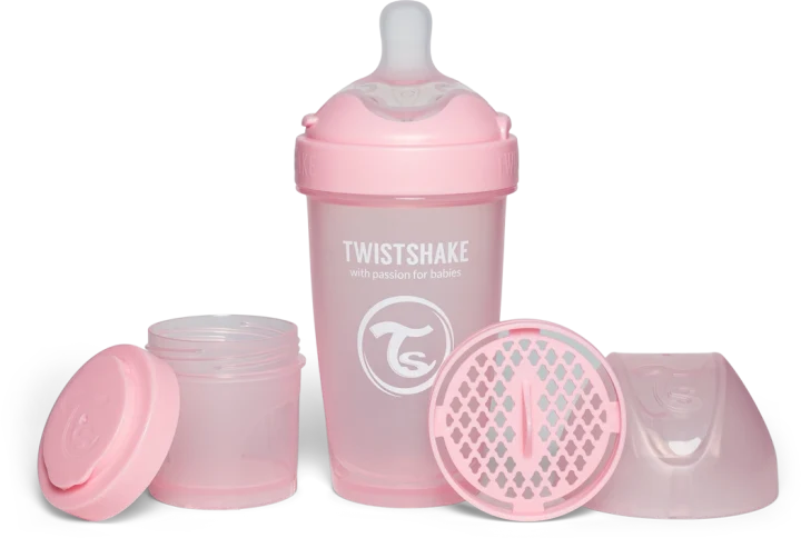 Twistshake Nappflaska Anti-kolik Pro Double 260 ml  Rosa Twistshake