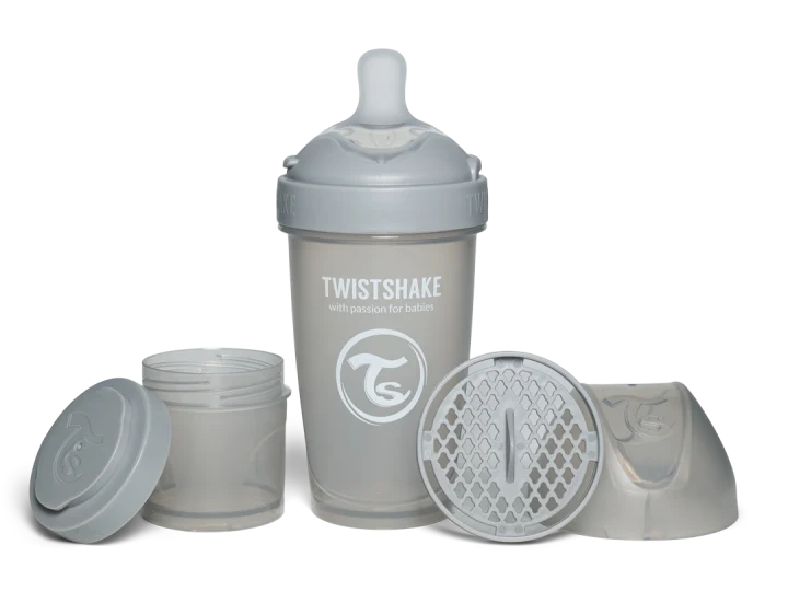 Twistshake Nappflaska Anti-kolik Pro Double 260 ml  Grå Twistshake