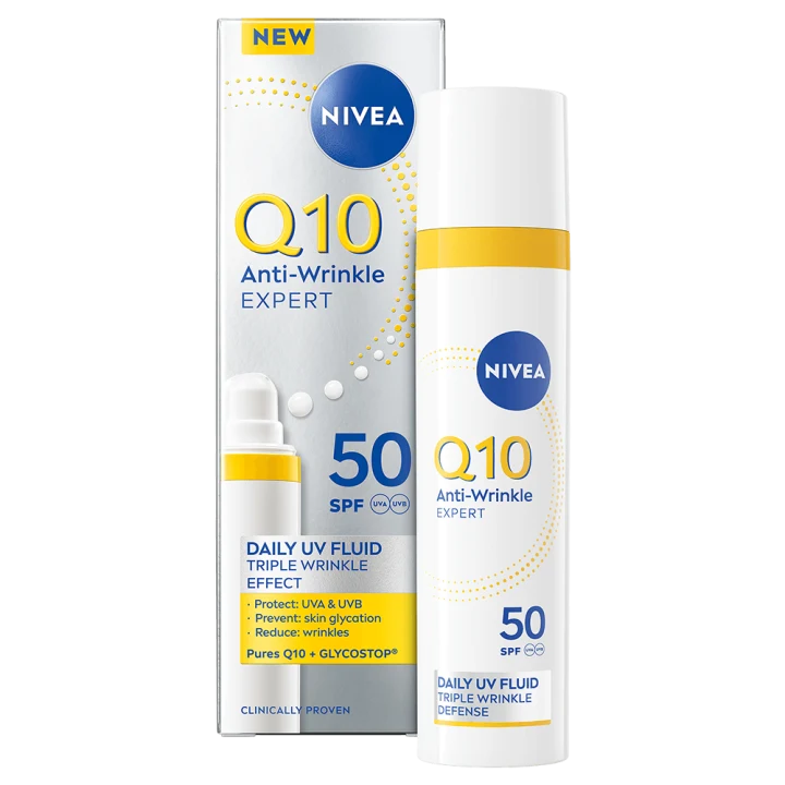 Nivea Q10 Anti-Wrinkle Expert Daily UV Fluid SPF 50, 40 ml Nivea