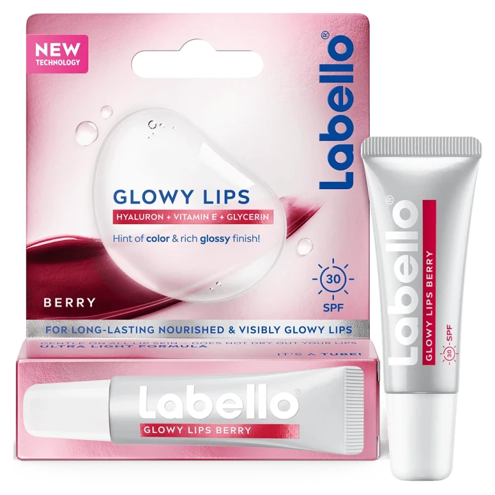 Labello Glowy Lips Berry Tinted SPF 30, 10 ml Labello