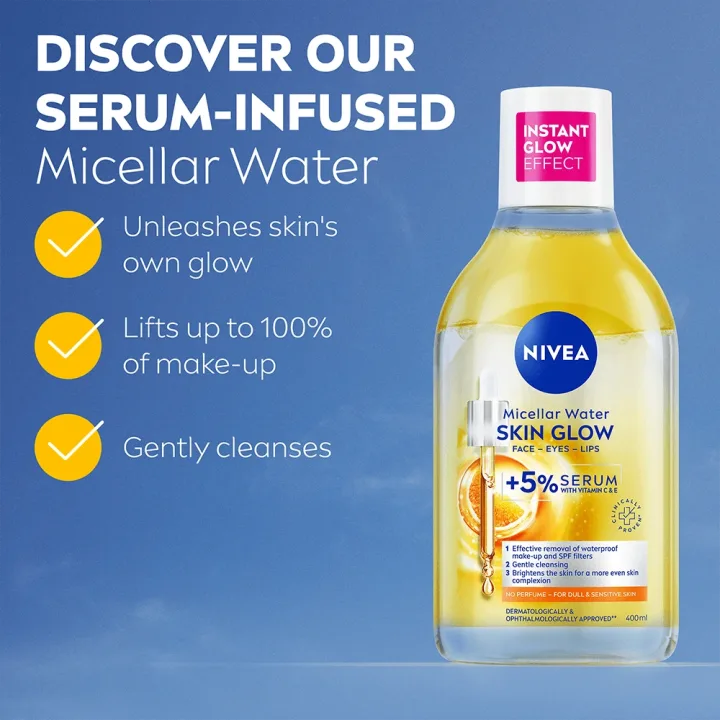 Nivea Micellar Water Skin Glow +5% Serum 400 ml Nivea