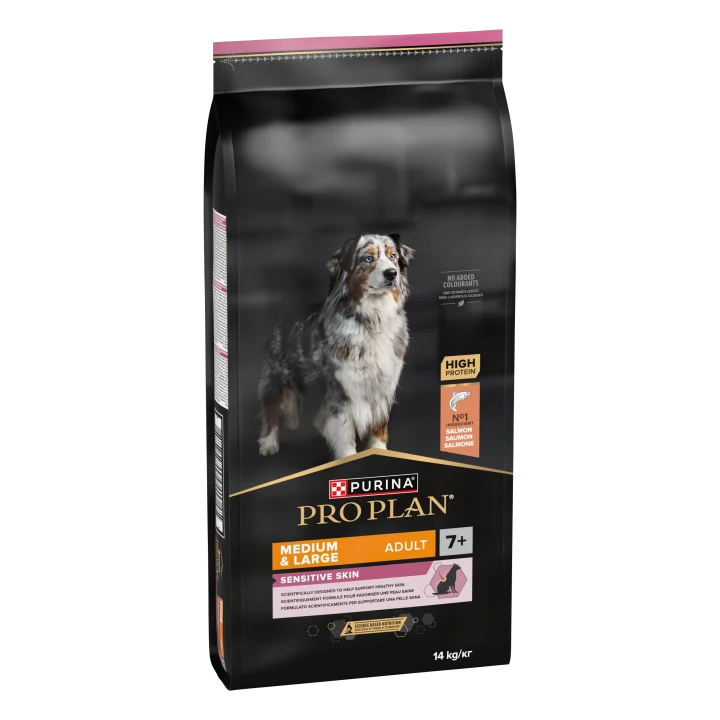 PURINA PRO PLAN Medium & Large Adult 7+ Sensitive Skin Torrfoder Hund 14kg Purina Pro Plan