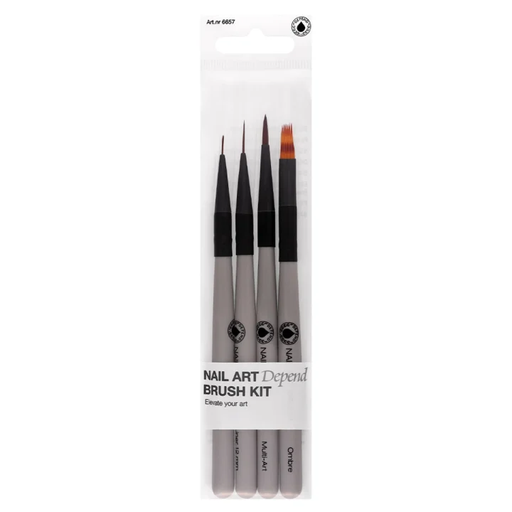 Depend Nail Art Brush Kit 4-pack Depend