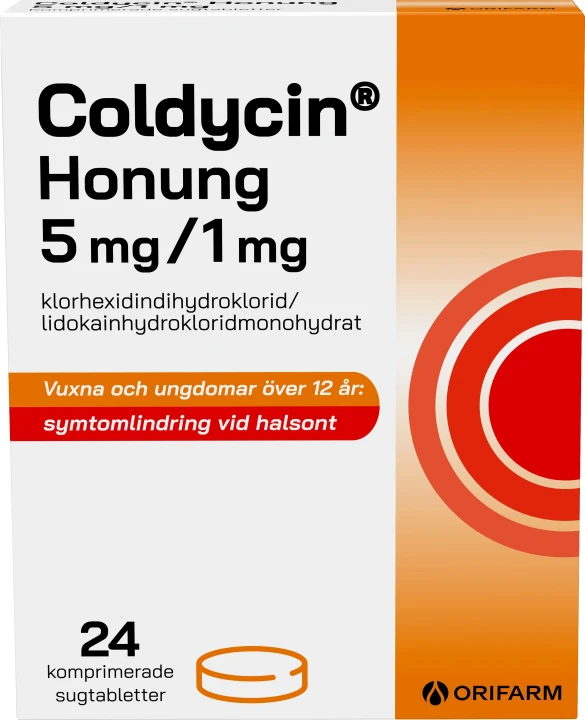 Coldycin Honung 5mg/1mg, 24sugtabletter Coldycin