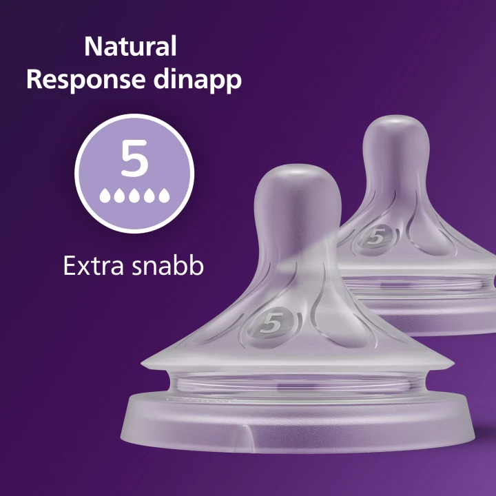 Philips Avent Natural Response Dinapp flöde 5 2-pack Philips Avent
