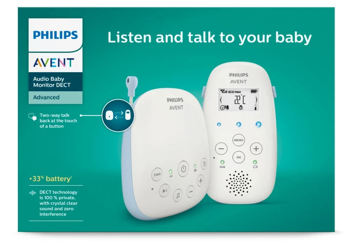 Philips Avent DECT Babyvakt med Nattlampa Philips Avent