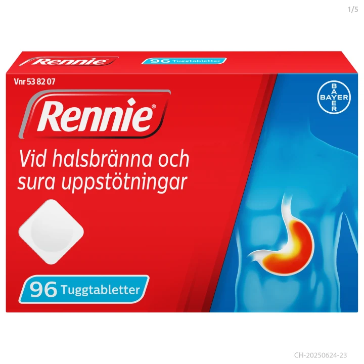 Rennie tuggtablett 680 mg/80 mg 96 st Rennie