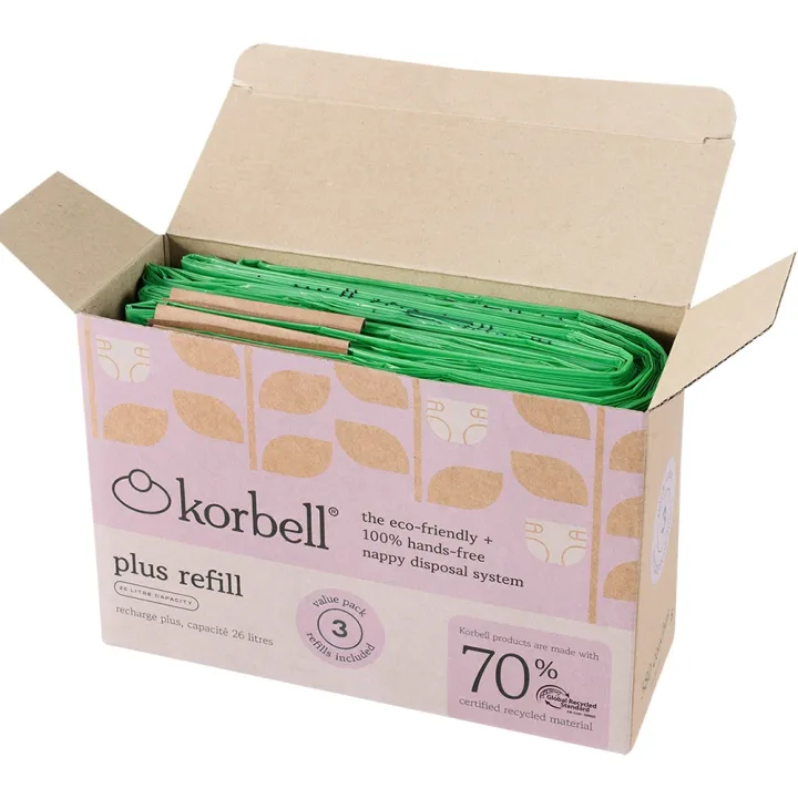 Korbell Refill Till Blöjhink Plus 26 Liter 3-pack Korbell
