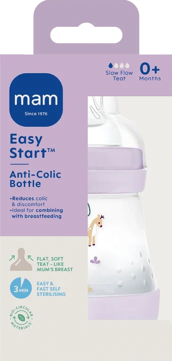 MAM Easy Start Anti-Colic Nappflaska Rosa 160ml Mam