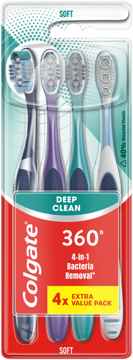 Colgate Tandborste 360 Deep Clean Soft 4 st Colgate
