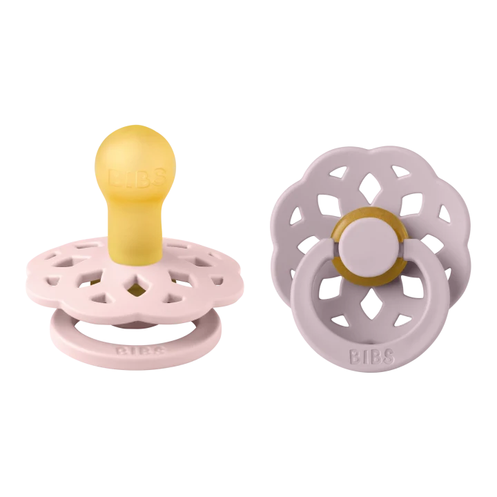 BIBS Pacifier Boheme Latex Blossom/Dusky Lilac 2-pack Size 1 Bibs