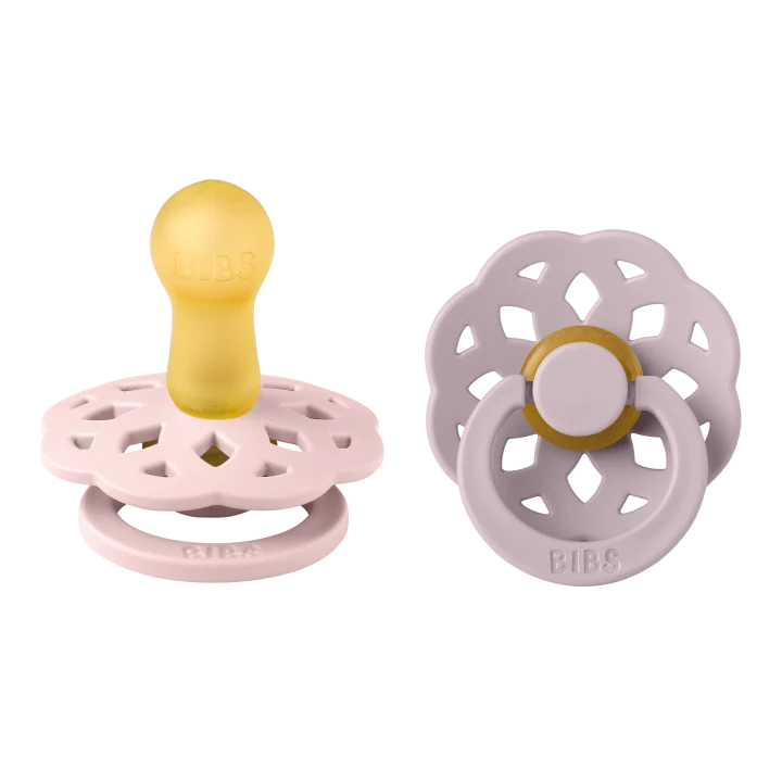 BIBS Pacifier Boheme Latex Blossom/Dusky Lilac 2-pack Size 2 Bibs