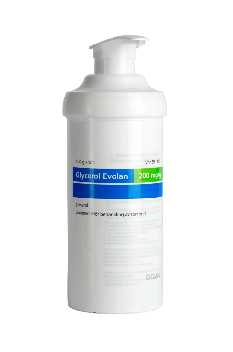 Glycerol Evolan Kräm 200mg/g Burk med pump, 500g Evolan