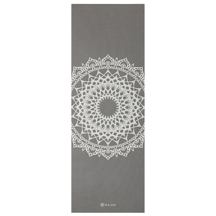 Gaiam Dark Greige Marrakesh Yoga Mat 5 mm Printed Gaiam