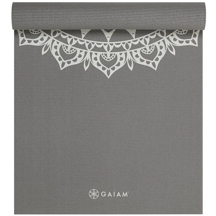 Gaiam Dark Greige Marrakesh Yoga Mat 5 mm Printed Gaiam