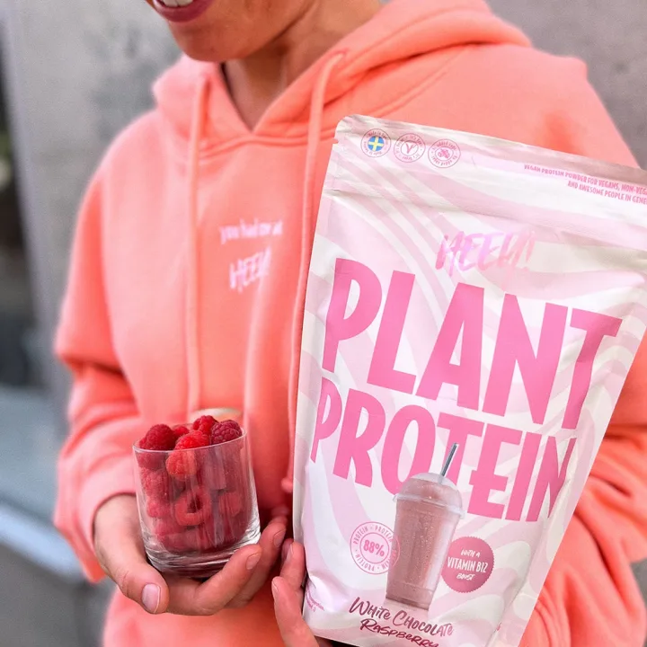 Heey! Veganskt Protein Vit Choklad Hallon 500 g Heey!