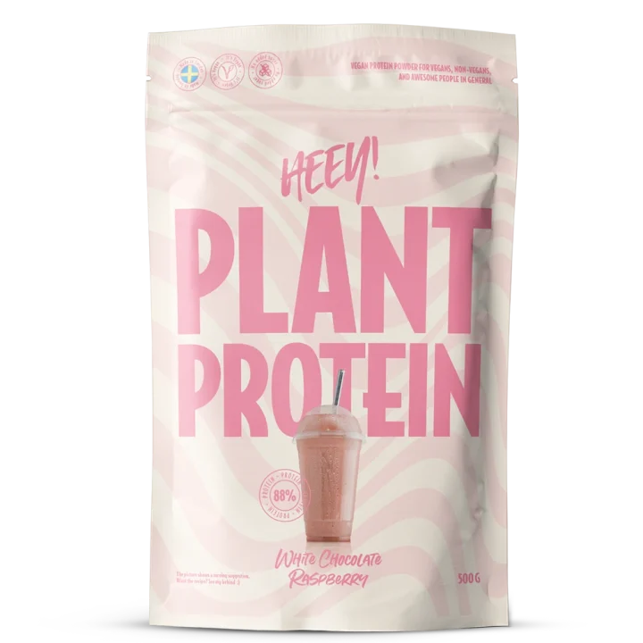 Heey! Veganskt Protein Vit Choklad Hallon 500 g Heey!