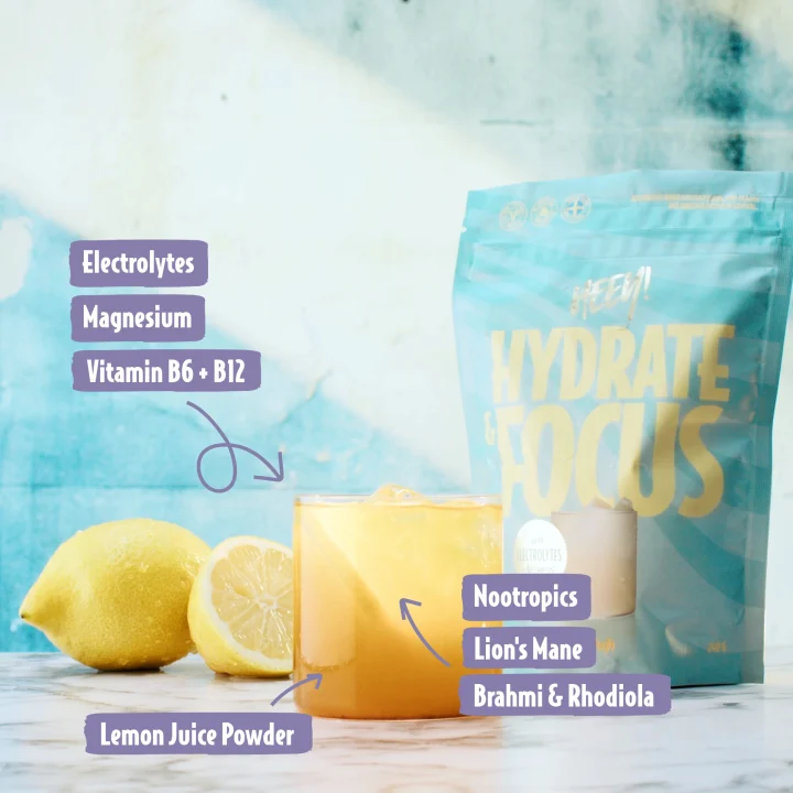 Heey! Hydrate & Focus Elektrolyter Citron 240 g Heey!