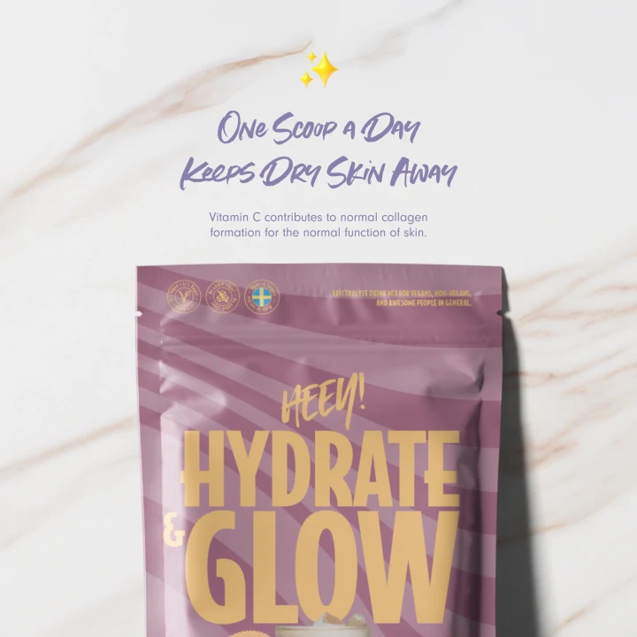 Heey! Hydrate & Glow Elektrolyter Passionsfrukt 240 g Heey!