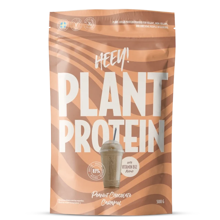 Heey! Veganskt Protein Jordnöt Choklad Karamell 500 g Heey!