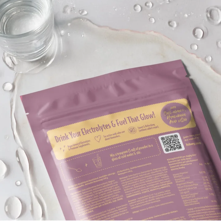 Heey! Hydrate & Glow Elektrolyter Passionsfrukt 240 g Heey!