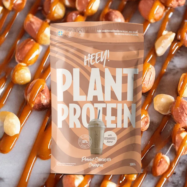Heey! Veganskt Protein Jordnöt Choklad Karamell 500 g Heey!