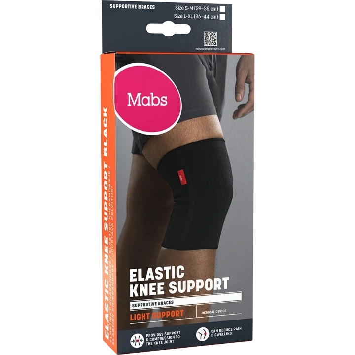 Mabs Elastiskt Knäbandage Svart L/XL Mabs
